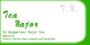 tea major business card